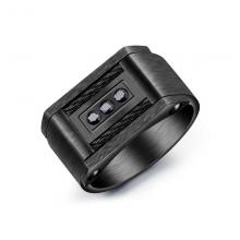 Stainless steel ring titanium black palted index finger ring